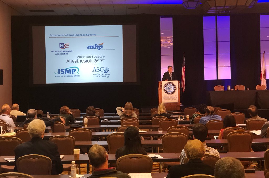 drjohnpatton's tweet photo. @ASALifeline President Dr. James Grant discussing what efforts #anesthesiologists are making to tackle the #opioidepidemic and #drugshortage. #CSAevents #healthcare #advocacy #ptsafety #opioidcrisis @CSAHQ @ASAGrassroots @APSForg https://t.co/9KzftpNF2G