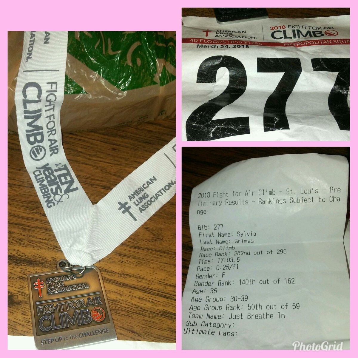 SylviDetermined's tweet photo. This year was tough, I wasn't feeling too good afterwards. #fightforairclimb2018 #40floors #856steps #17minutes #Ifeelbetternow https://t.co/kwoSImAOn0