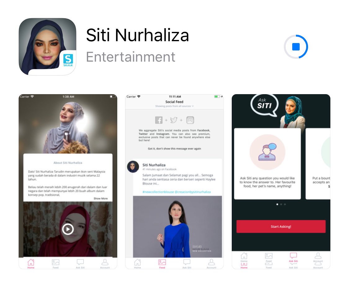 sultanmuzaffar's tweet photo. #CTapp Jika sudah tertulis bakal menjadi legenda sejak awal kemunculannya, tanpa saingan sengit dia terus kekal berada di puncak. @CTNurhaliza11 merupakan selebriti pertama di Malaysia yang memiliki aplikasi rasmi sendiri. Legend! https://t.co/lAaWRjf3xS