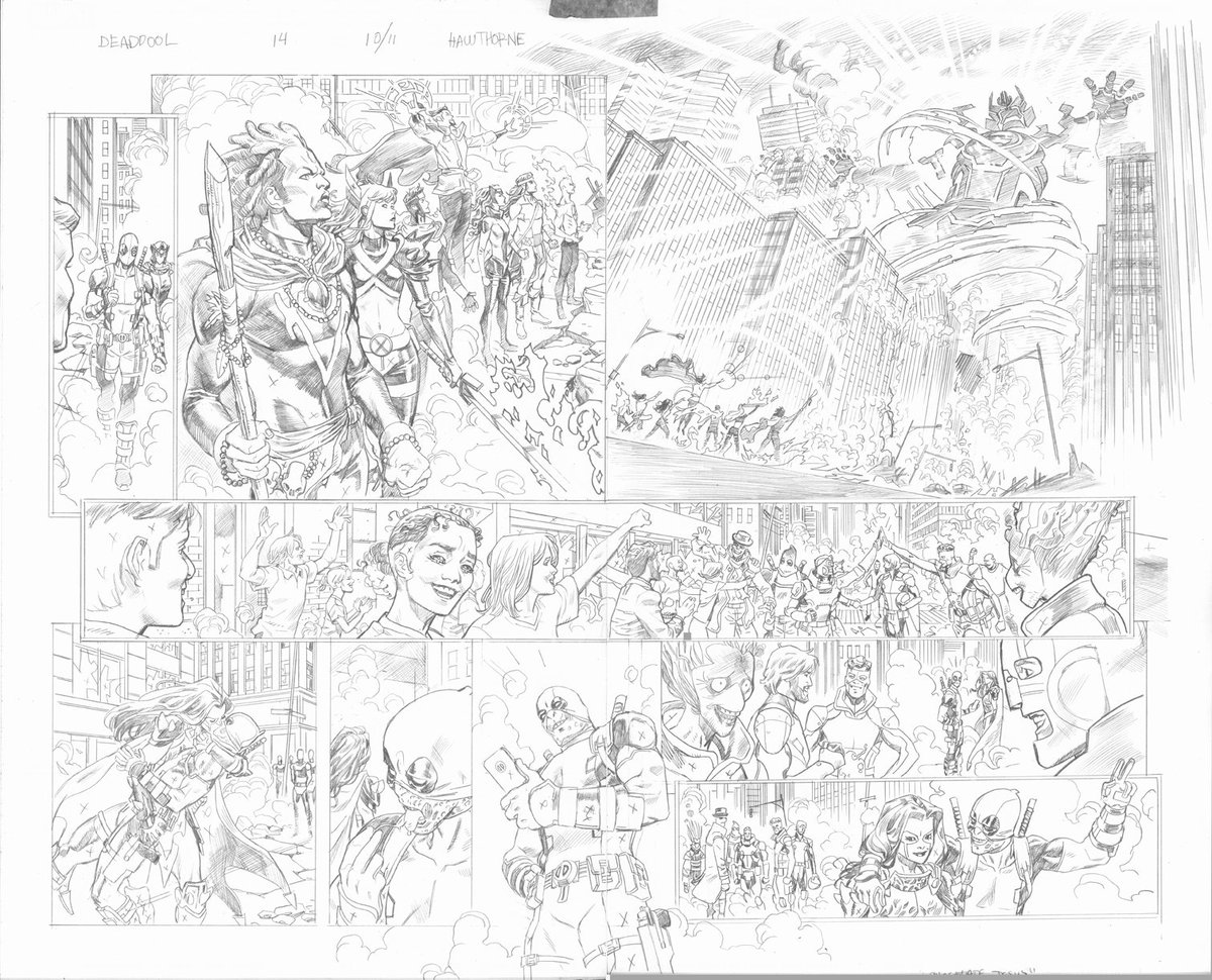 MikeHawthorne's tweet photo. I love how @GerryDuggan would set up a joke and make you want 10+ pages for the punchline. #Deadpool #TheEnd #Deadpool300 https://t.co/q1dp9eHbvo