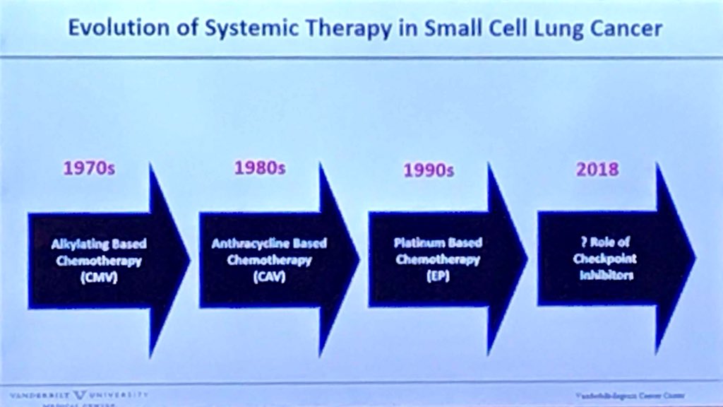 IASLC's tweet photo. Dr. Caicun Zhou led a small cell #lungcancer discussion w/presenters Drs. Leora Horn &amp; Patrick Ott about current &amp; future studies &amp; design, improving the efficacy of I/O with combo therapy &amp; TMB as potential predictive biomarker but needs to be validated #LCI18 #immunotherapy https://t.co/kviMaxCAjX