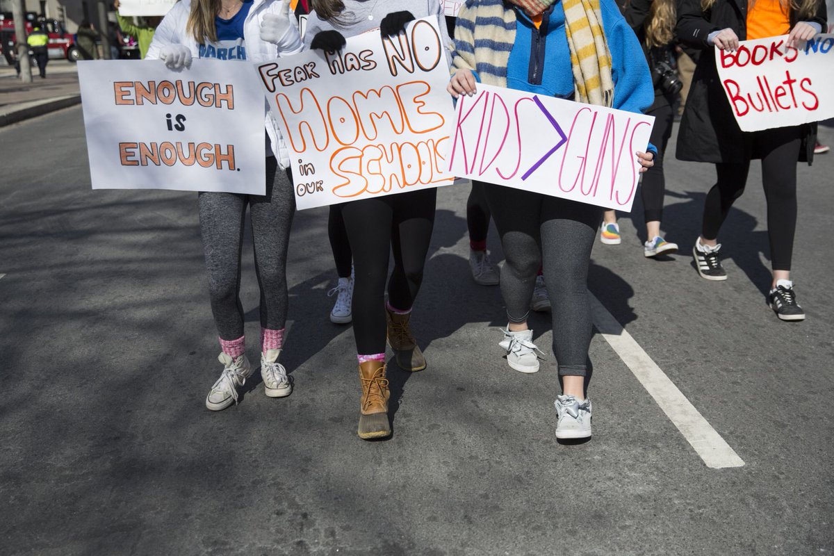 HanfKarl's tweet photo. So proud and very emotional to see the #MarchForOurLives today and hear passionate students whose lives have been changed - this is our future! #kidsgreaterthanguns #EnoughIsEnough #HerffJonesHS #edchat https://t.co/Jjg8LTkI3A