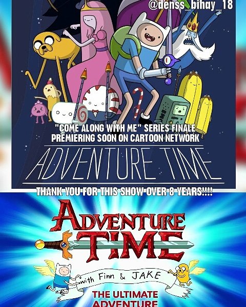 denss_bihay_10s's tweet photo. After Gravity Falls and Regular Show had been concluded, the upcoming final episode of Adventure Time might be air on Cartoon Network very soon!! Thank you for this show over 8 years! #ComeAlongWithMe #AdventureTime #SeriesFinale #TheUltimateAdventure #CartoonNetwork #DB0324 https://t.co/n2x7cbRerw