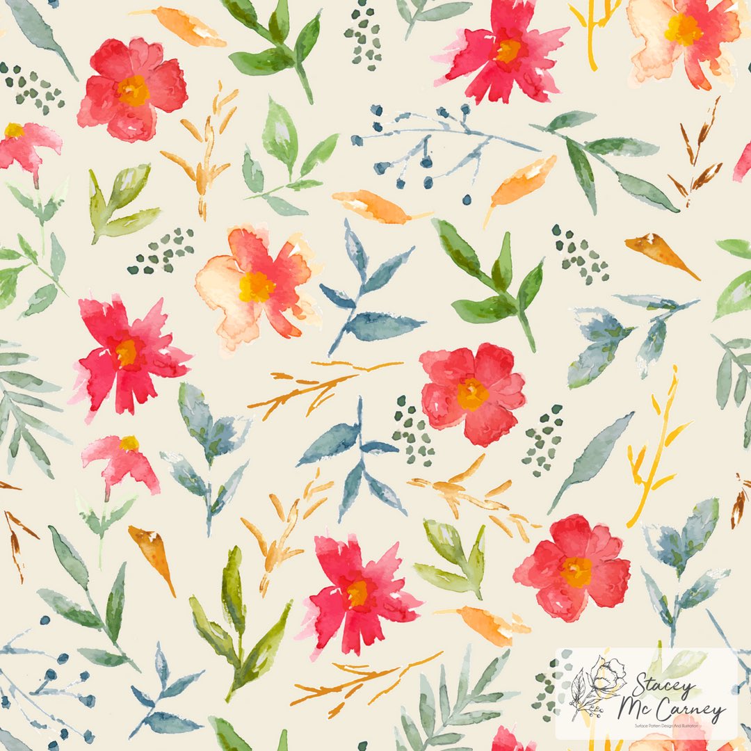 natdreamerblog's tweet image. Bright spring watercolour floral for this lovely weather Saturday🌸🌿🌷