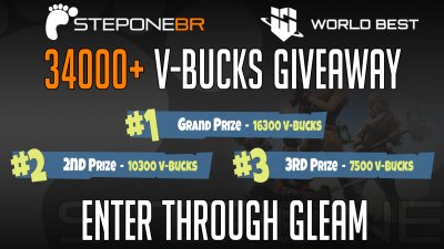 LOLLYLOOLAH's tweet photo. #StepOneBR 's 34,000 #Fortnite V-buck #Giveaway, partnered with #WBG 
-- Tag Your Friends👪
-- ❤️Like, 🔁Retweet, &amp; 🙋‍♂️Follow @StepOneBR &amp; @WorldBestGaming  #WBGUP 
(Giveaway ends 4/7/18)
https://t.co/0laYBMbWM3 by #WorldBestGaming via @c0nvey https://t.co/gbaERuNjs4