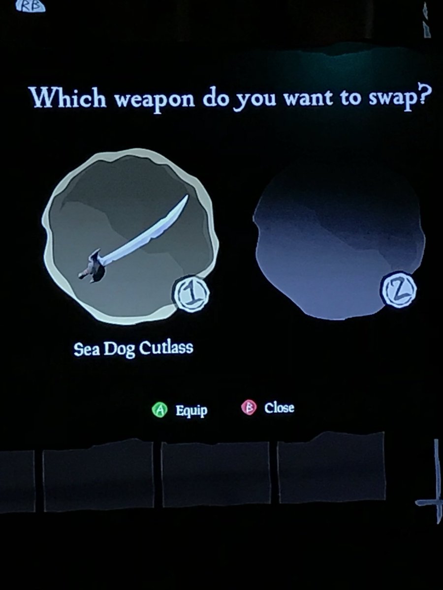 Snowking22's tweet photo. @SeaOfThieves hello so I’ve been having a bug on my secondary weapon where I can’t use my gun or sword, it’s showing that it’s not there... https://t.co/qibWp9FMjT