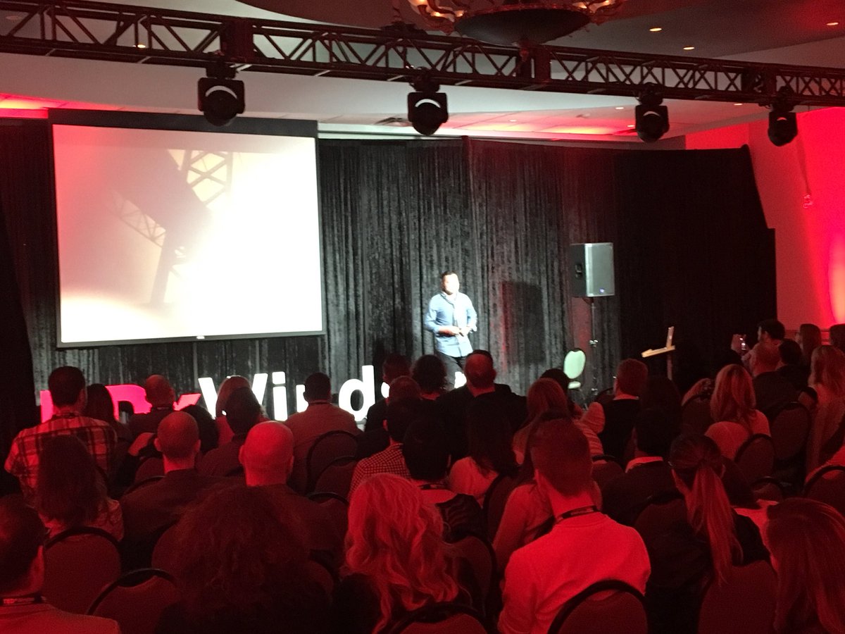 “I saw a man with a camera, capturing our story,” Sarorn Sim Csc has the audience unsure whether they should laugh or cry at <a href="/TEDxWindsor/">TEDxWindsor</a> #JRNC18 #YQG #TEDxWindsor