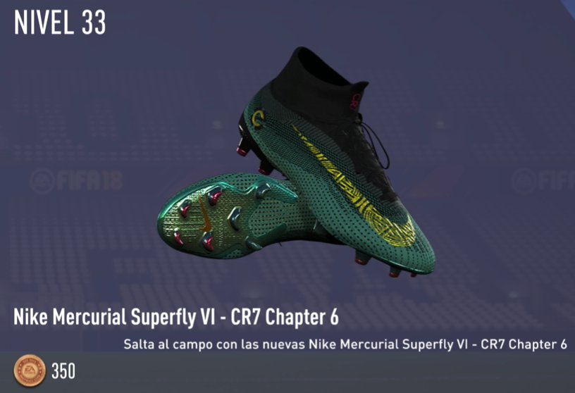 amante Banzai ciclo NonoLoko🔟🇦🇷 on Twitter: "Hace menos de una semana se estrenaron los  nuevos botines de @Cristiano 🇵🇹 y ya los tenes en el catalogo de #FIFA18  👟 @Nike Mercurial Superfly VI - CR7