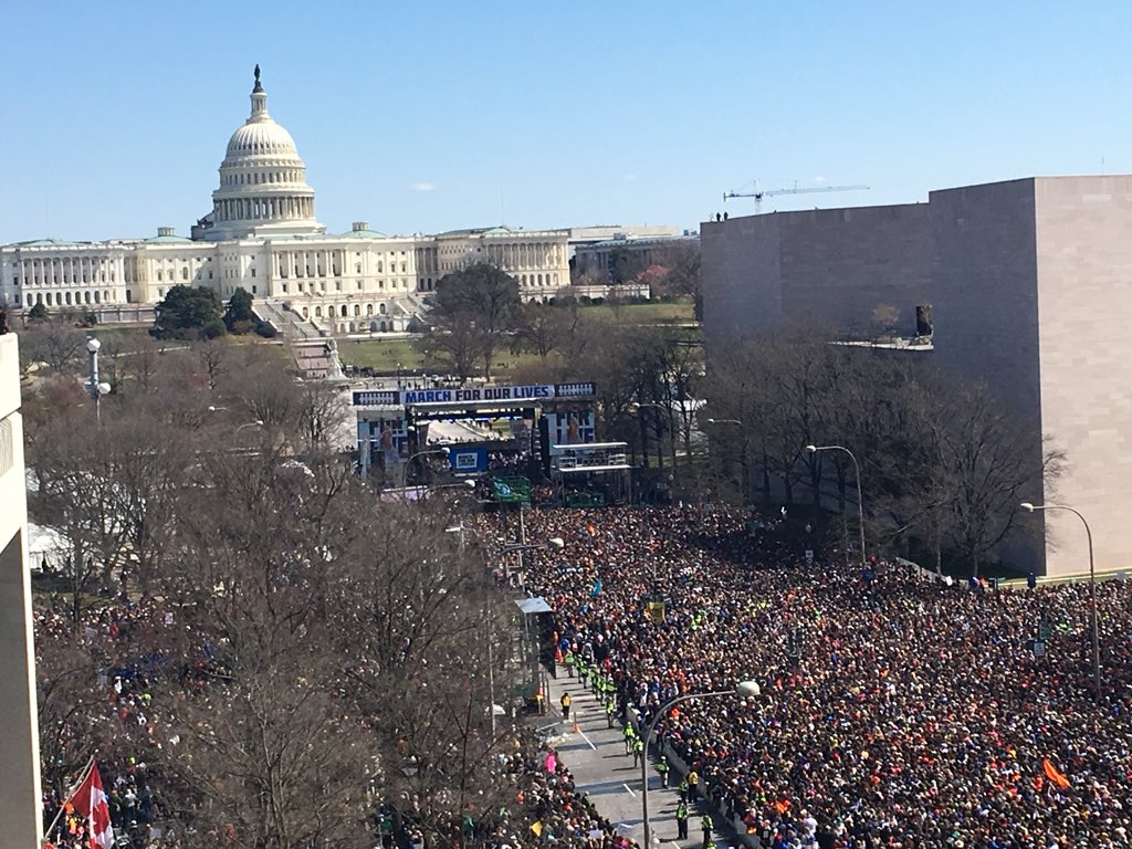 Officials are estimating 800,000 people in attendance at March for Our Lives in D.C. <a href="/ABC7News/">ABC7 News</a>