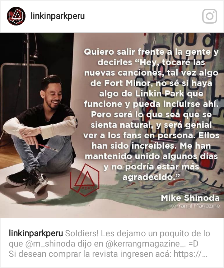 LinkinPark_HUB's tweet photo. Esta clara la petición de @mikeshinoda ,quiere estar con sus fans.Ya sabeis lo que hay que hacer soldiers de España ¡Necesitamos más ruido!#MikeShinodaInMadrid #IAmTheChange #PostTraumaticInSpain
#MakeChesterProud @LPLive @LPFanCorner @Fansdelaradio @WarnerMusic #WeAreLinkinPark https://t.co/z48s03ECiw