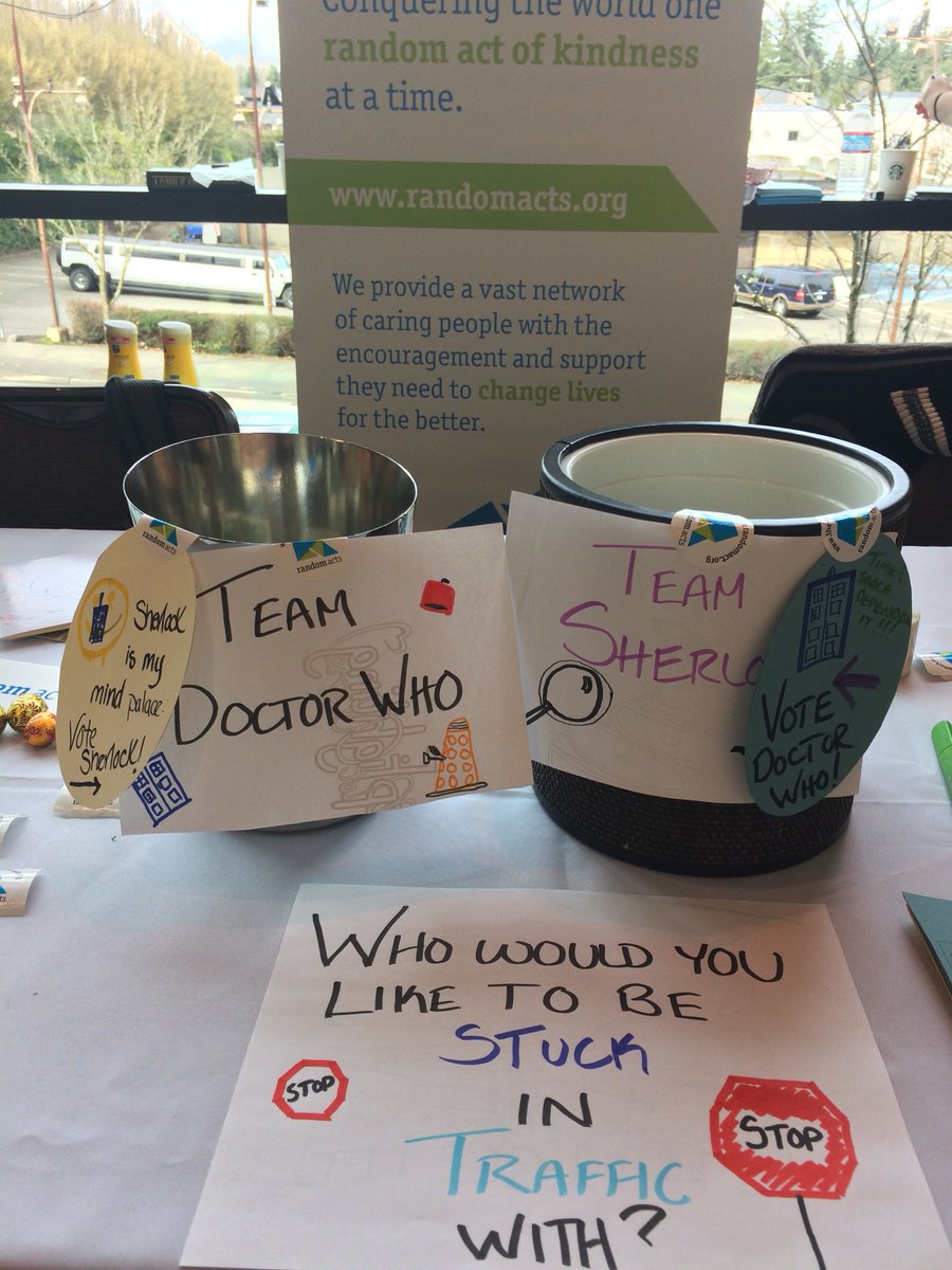 RAFundraiser's tweet photo. The poll is getting competitive and @RARepUSNorthE and I have brought out the propaganda. Bragging rights are on the line!!! | #SPNSEA #seacon #teamdoctorwho #teamsherlock https://t.co/PeaDo5PPei