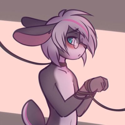 LewdPupBlair's tweet photo. "Mnh...love being tied..." Blair mumbles, eyeing a picture on his phone, blushing lightly. https://t.co/pPVaLnlk7m