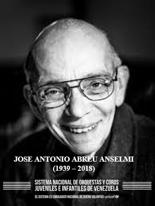 Hoy el Sistema Nacional de Orquestas y Coros Juveniles e Infantiles de Venezuela se viste de luto para dar la despedida al MAESTRO JOSE ANTONIO ABREU. Hombre de Valores y sueños, capaz de realizar el sueño de miles de venezolanos. GRACIAS MAESTRO ABREU, JAMAS TE OLVIDAREMOS