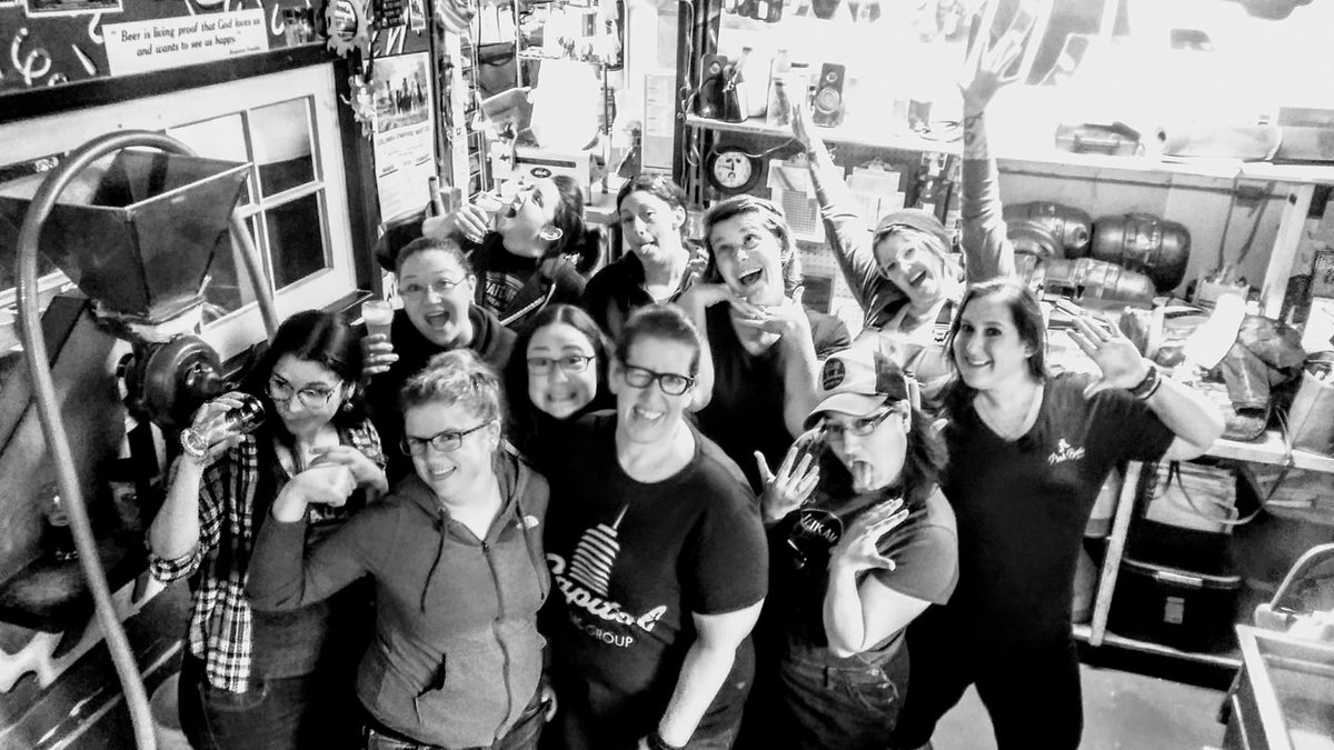 alewife's tweet photo. Been a bit since I posted! Tapping Lady Hopabellum Guava DIPA on Wed the 28th here at Thompsons! These bad ass ladies helped me brew it up! @CaptainNeon @pinkbootsbeer https://t.co/fUXZ0nSoGm