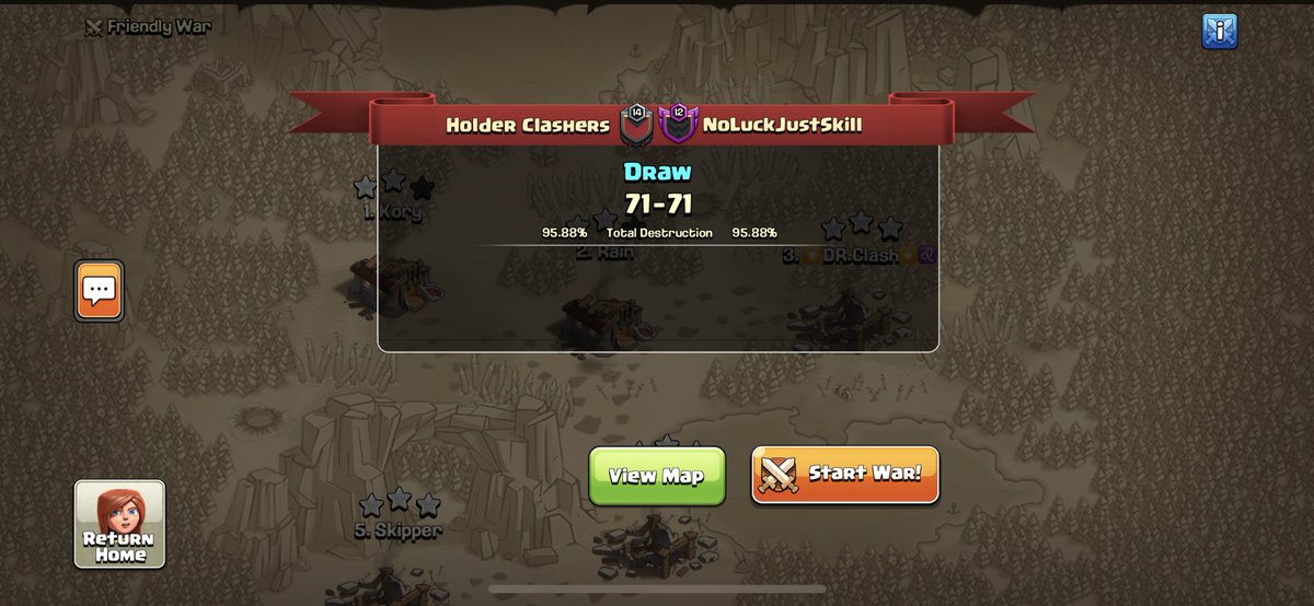 Wow what a war. Came down to the very end. Gg guys <a href="/NLJS_CoC/">NoLuckJustSkill</a> what were the odds of this one ending in a tie 😂 until next time 🍍HC is 1-1-4 on the season