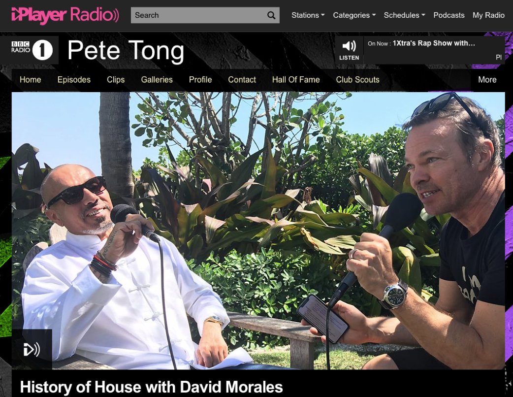 #History of #House with @DJDavidMorales @BBCRadio1EM @petetong