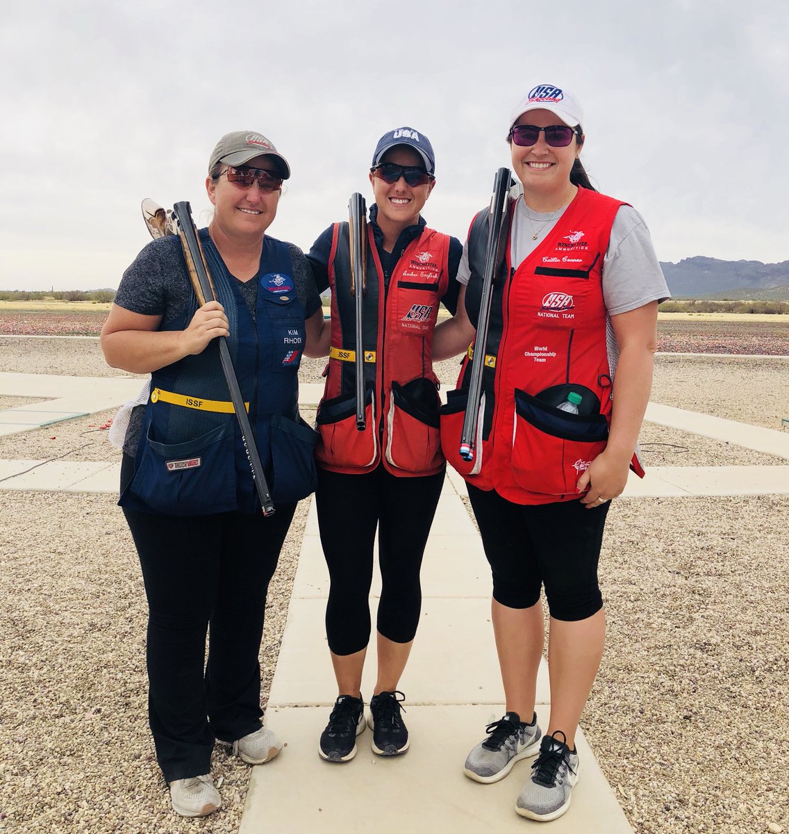 The USA World Championships Team 2018 <a href="/AmberEnglish18/">Amber English</a> 🥈, <a href="/CaitlinConnor90/">Caitlin Connor</a> 🥉, and I 🥇! #GoUSA <a href="/USAShooting/">USA Shooting</a> <a href="/winchester/">Winchester Ammunition</a> <a href="/Beretta_USA/">BERETTA USA</a> @ISSF_Shooting <a href="/TeamUSA/">Team USA</a> <a href="/NRA/">NRA</a> <a href="/TruckVault/">T R U C K V A U L T</a>