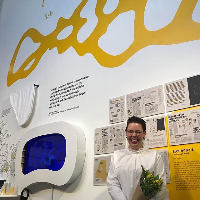 ellenLupton's tweet photo. Building a world with slime mold! GDMFA 18, Katja Fluekiger @mica_gd @micagrad #gradshow2018 https://t.co/Whaw6ZpxBX https://t.co/KLaGsWRp2U
