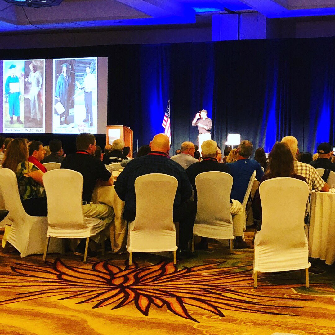 ClarkServiceGrp's tweet photo. Anyone recognize this guy? It’s @mikeroweworks from #DirtyJobs and guest speaker at #ESIS2018! Thanks for a great presentation, Mike! https://t.co/bmgLe0XmI1