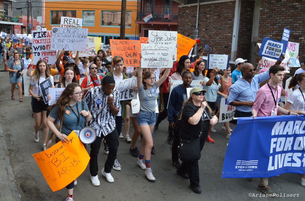ArianePoll's tweet photo. The protest #marchforourlives took place in #NewOrleans this Saturday. The demonstrators demand actions against guns violence and stricter regulation.
#neveragain #marchforourlivesnola #nola #enough #timesup #protectkidsnotguns #parkland @march_nola @AMarch4OurLives https://t.co/LAFkwfraOd