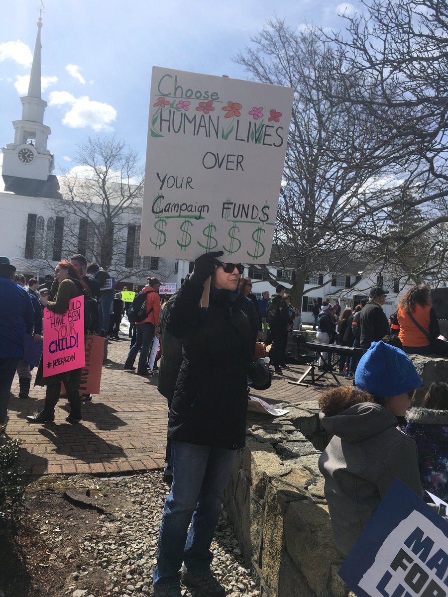 teambarbara's tweet photo. Joining hundreds of others in Chelmsford (&amp; millions more around the world) to #MarchforOurLives today was powerful. The students leading this movement pulled off a huge day of action, and their success is clearly just the start of what they will accomplish. #ImWithStudents #MA3 https://t.co/3YD3NrtDaU