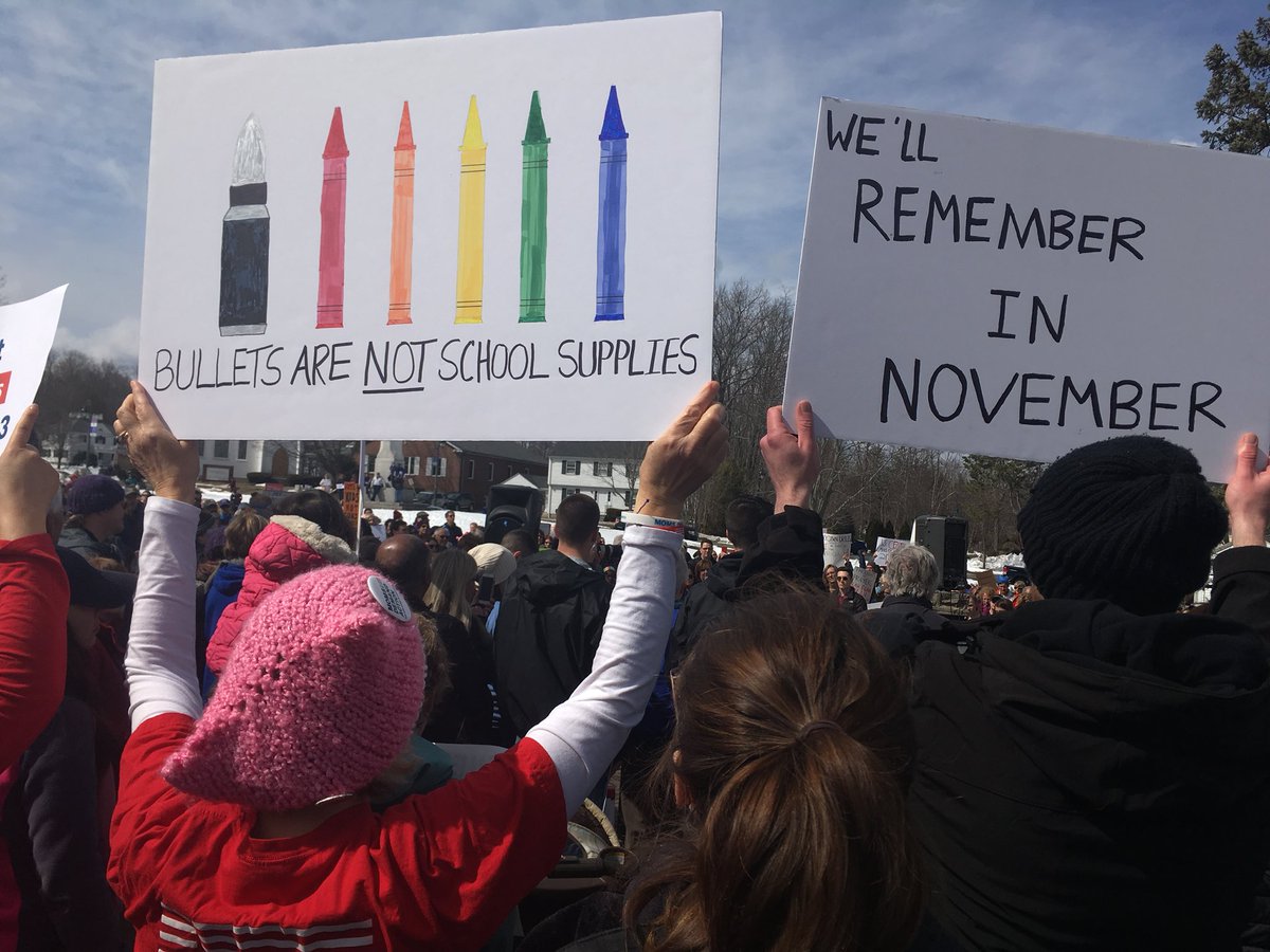 teambarbara's tweet photo. Joining hundreds of others in Chelmsford (&amp; millions more around the world) to #MarchforOurLives today was powerful. The students leading this movement pulled off a huge day of action, and their success is clearly just the start of what they will accomplish. #ImWithStudents #MA3 https://t.co/3YD3NrtDaU