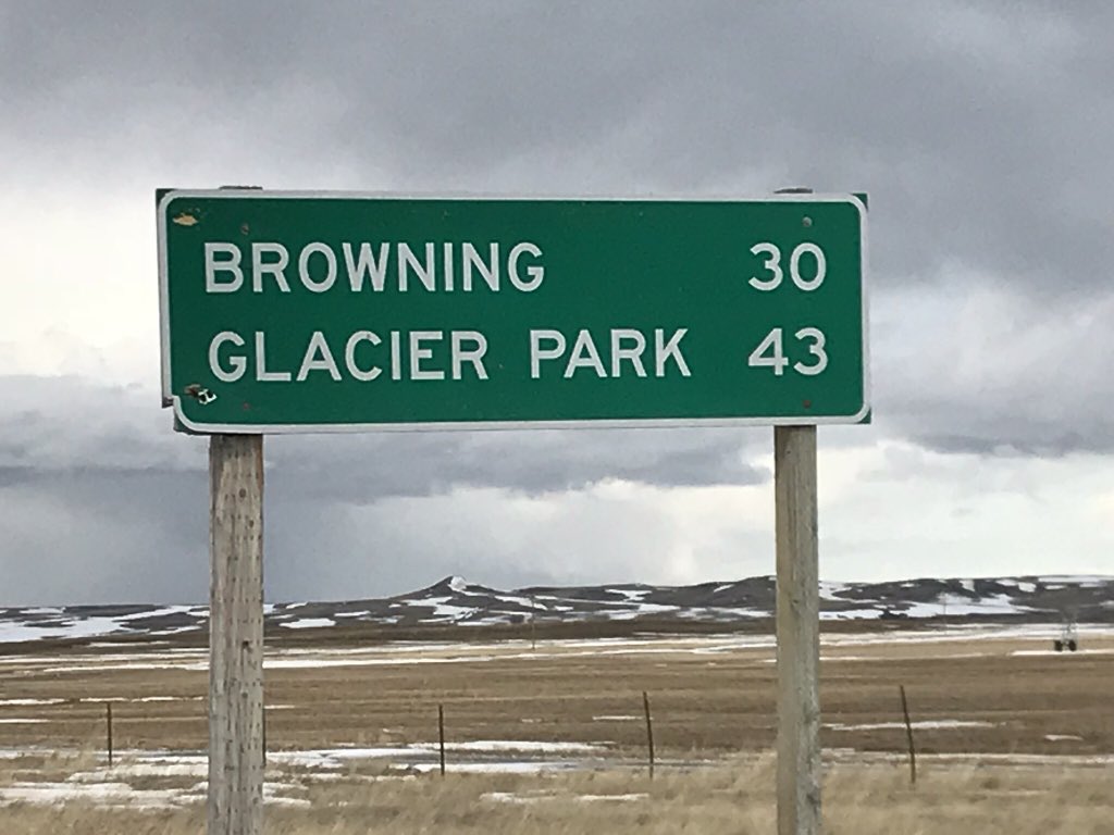 Up I-19 zooming by evidence of a 100+ inch season of snow to the De La Salle Blackfeet Community at 3750 feet, just above the 48th parallel in Big Sky country!