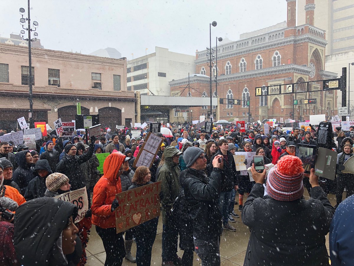 We are proud to have our president, @DeVanteMonty, speak truth to power at today’s #MarchForOurLives rally at Cincinnati City Hall today! When talking about gun control, we must make sure black and brown lives are protected as well. Too many lives are at stake! 💙💙💙