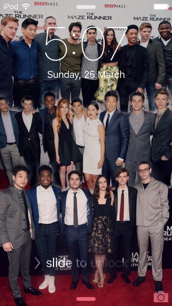 The Maze Runner cast 
If you would like this lockscreen please:
•Retweet
•Follow us (so we can DM it to you)
