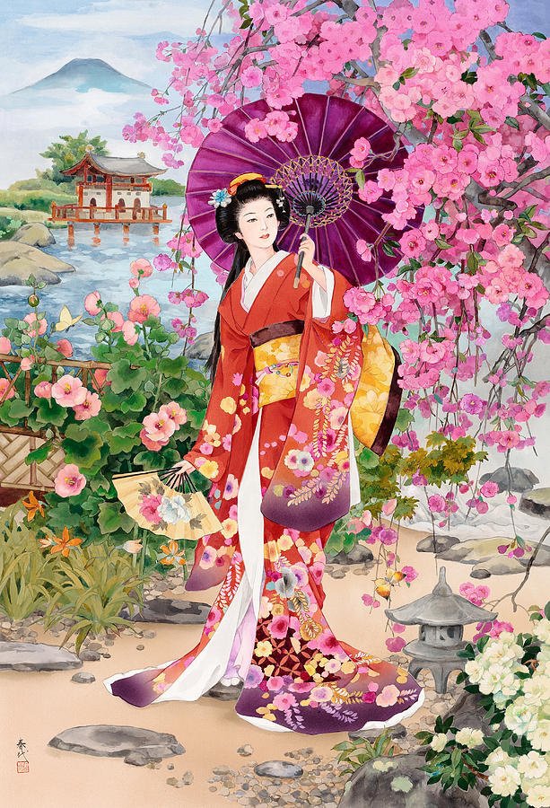 Painting Colleg Japanese Painter 森田春代 Haruyo Morita Painting Colleg Japanese Painter 森田春代 Haruyo Morita