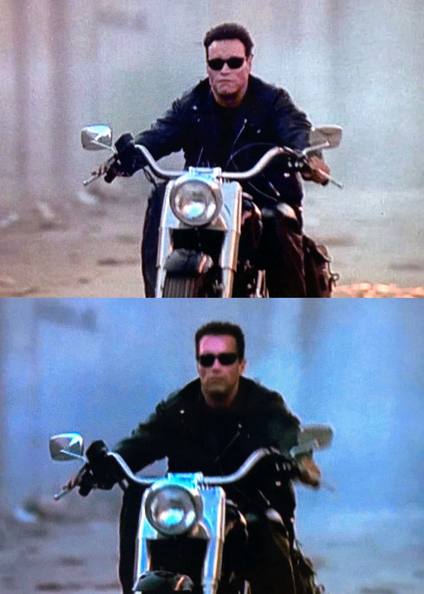 ビッグマウス Bspのターミネーター2 スタントのシーンでのシュワの顔修正 やはり4kマスターか