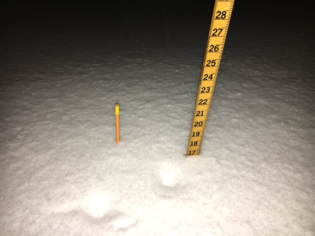 crhwx's tweet photo. Final total in Bluefield, WV: 17 inches, as of an hour ago. Still coming down. Guessing 18 inches at WVVA. Unbelievable. My car is in there somewhere https://t.co/BGIIps9naC