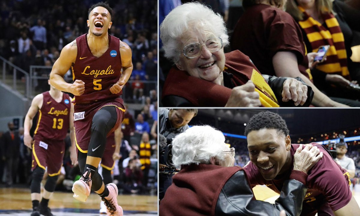 sjredmond's tweet photo. Congratulations #SisterJean for being the first nun in NCAA history to make it to the final four. Oh, congrats to the #Loyola #Ramblers too. https://t.co/siv60sh8sg