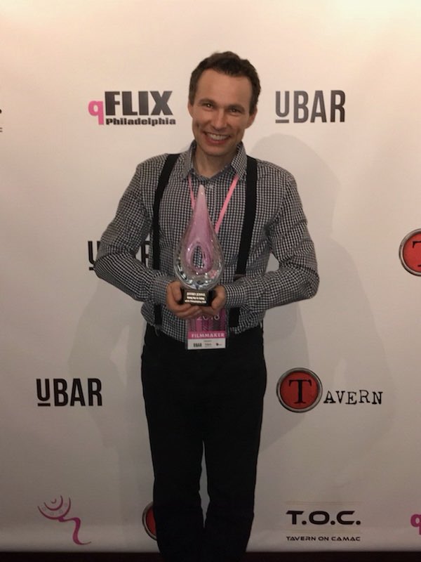 WITW_TheMusical's tweet photo. Congratulations to @Jeffrey_A_Johns on receiving the Artistic Achievement Award for Acting at @qFLIXPhilly LGBT Film Festival for his role as Anthony in STILL WAITING IN THE WINGS. #qFLIXphilly #qflix #qflix2018 https://t.co/RBMu07ipdQ