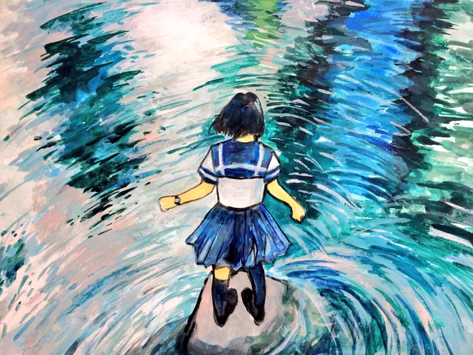 銀杏の愛地獄(多分川島小鳥さんの写真)の模写 