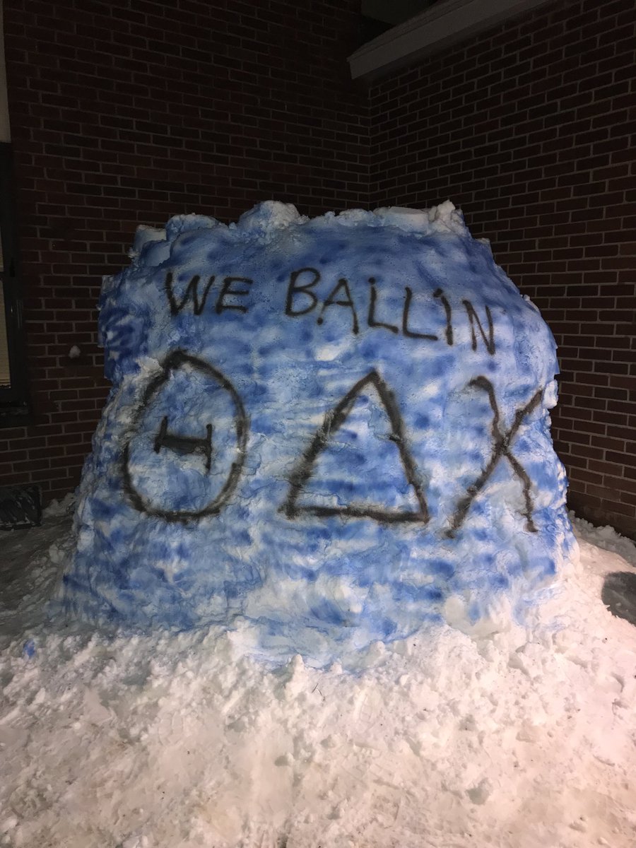 What to do when the snow doesn’t stop falling? Build an igloo. #MarchMadness