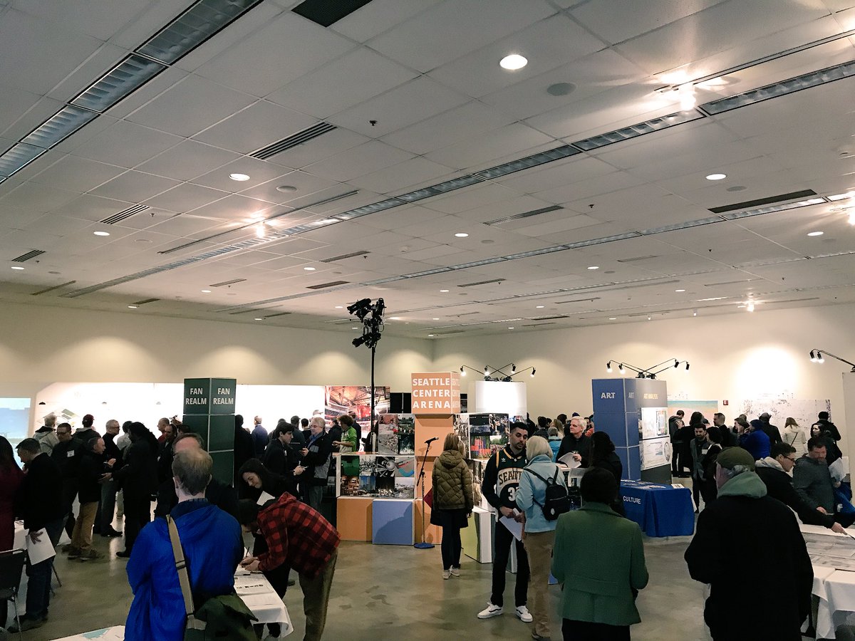 OvgSeattle's tweet photo. Thank you everyone who stopped by today at the #SeattleCenterArena Design Open House!
Over 350 people came through the event and provided us with great feedback.
We will release a full report in the upcoming weeks, stay tuned. https://t.co/aaen9pPT3B
