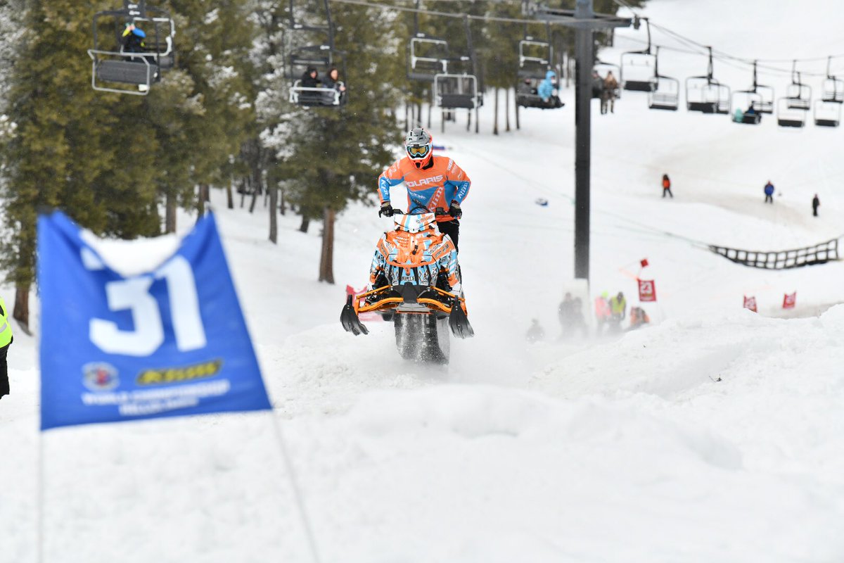 PolarisSnow's tweet photo. Who will be king? ๐ #RMSHA finals kick off tomorrow. @keithcurtis711 finished the day strong with the fastest qualifying run. #TeamPolaris https://t.co/rlV3Pv8xFF