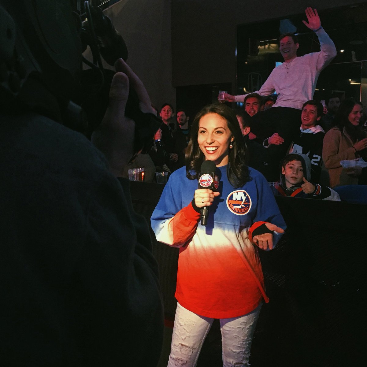 IAmAlyseZwick's tweet photo. It wasn’t a win...but we still had fun!! #Isles #YesYesYes #AllForIsles #AlwaysBelieve 💙🧡@NYIslanders https://t.co/WkSEA8CzbO