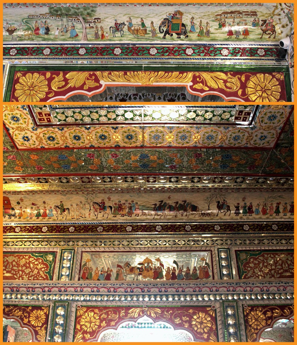 virsatehind's tweet photo. Late 19th and early 20th centuries - #jaisalmer was at its peak in international trade. There was enormous wealth. The legacy of its prosperity can be felt by looking at these intricately decorated ceilings and walls at #Patwaon Ki Haveli. @my_rajasthan @incredibleindia https://t.co/0lJs3HAli3