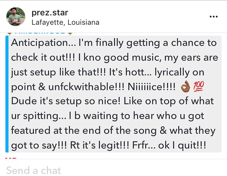 PrezDontCare's tweet image. Some genuine feed back from a couple fans shortly after I dropped my latest project..  you can tell they actually listened 🙂 much love #STAReverything #ANTICIPATION