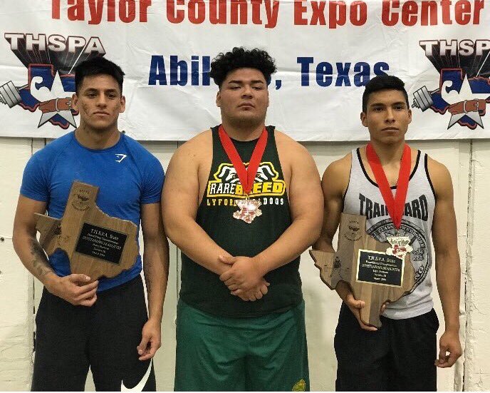 lyfordcisd's tweet photo. BOYS STATE POWERLIFTING RESULTS!!
Division III - 148 lbs
2nd - Marcos Chavez
Division III - 181 lbs
10th - Frank Moreno
Division III - SHW
5th - Justin Garcia
CONGRATULATIONS!! #WeAreProud #State #Powerlifting #IAMLHS #GreatThingsHappenHere https://t.co/TCtgFAGSuh