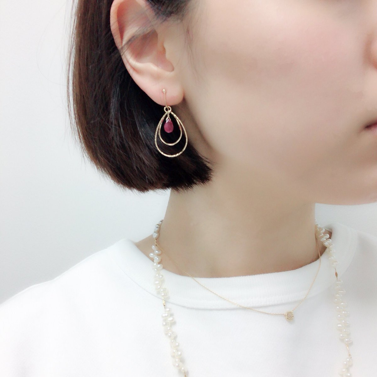 アガット Ear Dress ピアス&チャームセット 返品可 レディース