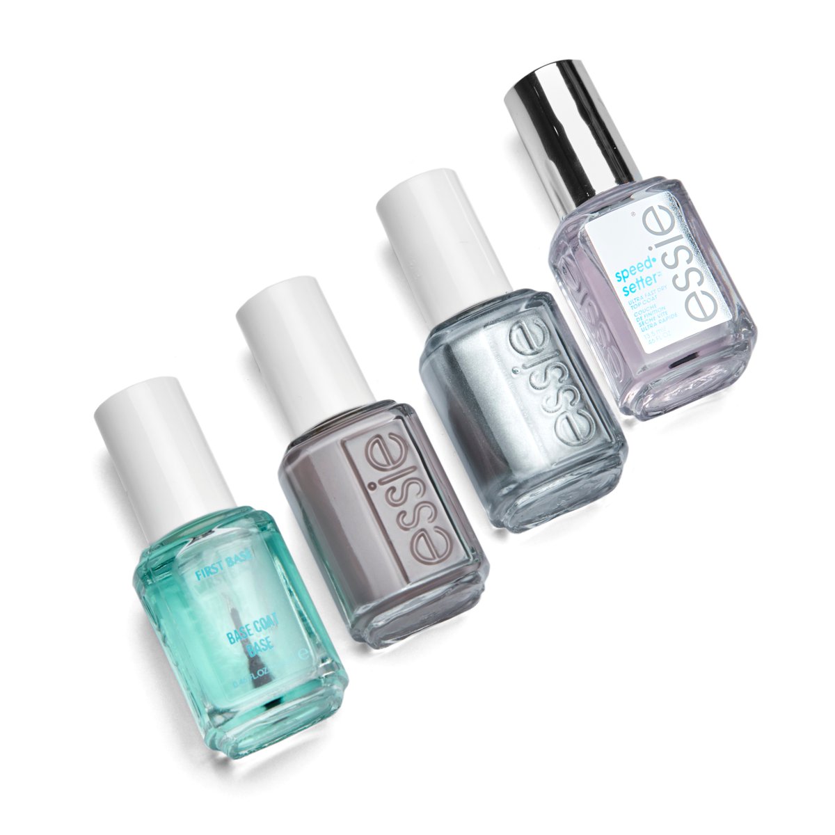 EssieCanada's tweet photo. looking for a little something subtle to make your mani unique? here's some nail art inspo for a super easy look using our shade of the month #chinchilly and delicate silver stars using #noplacelikechrome #obsessie #essielove https://t.co/O7yfEOtdXQ