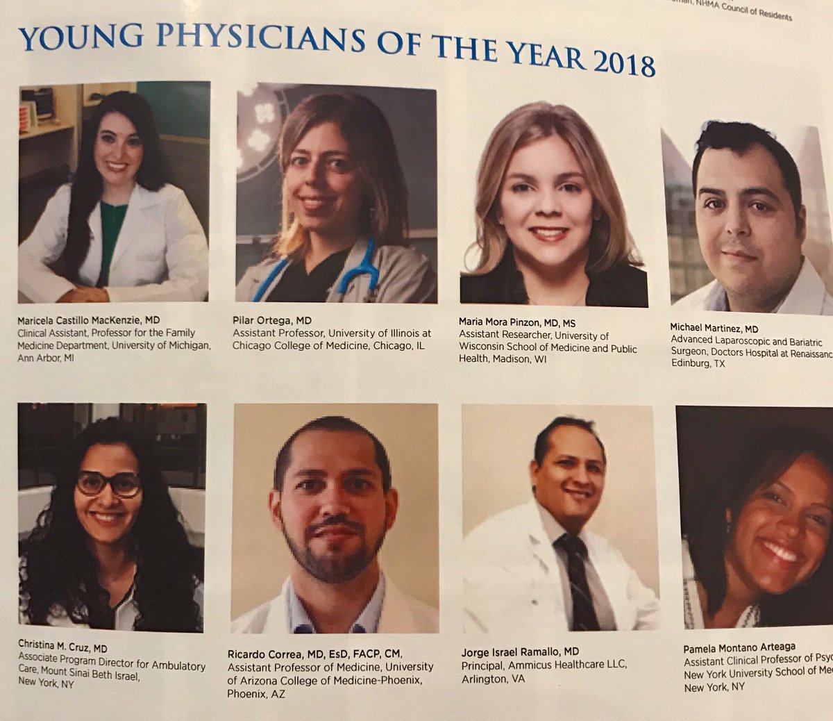 Proud to represent @umfamilymed as a young physician of the year 2018 #NHMA2018 @UMich #LatinoHealth