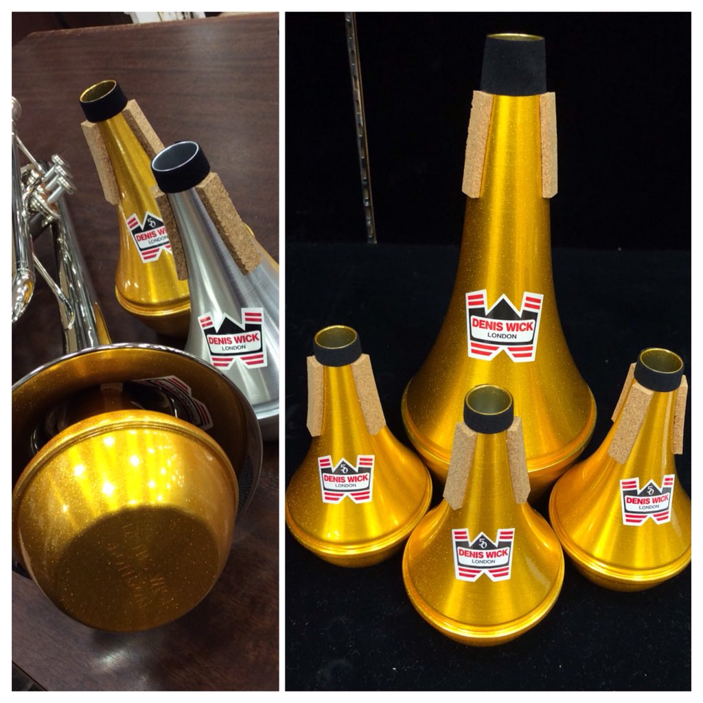 itolalapo's tweet image. 【管楽器】デニス・ウィック創立50周年記念ストレートミュート限定品が入荷致しました♪
ラメ入りゴールド塗装で、アルミ製と比べ少しまろやかな感じがします！（スタッフMより）
ぜひお試しください☆
#トランペットミュート #トロンボーンミュート #デニスウィック #ゴールド金賞
