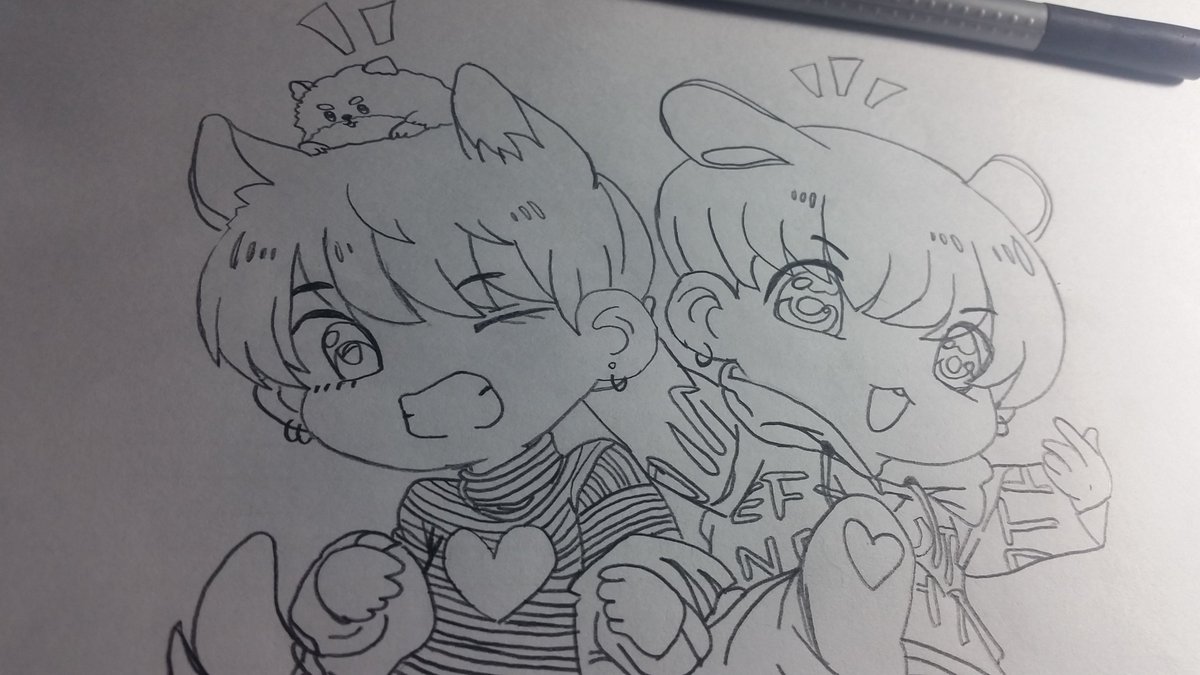 alice_kottek's tweet photo. En su momento de la vida me cruce con unos chibis como estos y decidí copiarlos porque son amor puro. No conozco al artista original pero si lo averiguo aviso ❤
@BTS_twt 💖 #Taehyung #Jungkook #Yeontan #outfit #GoGo #hybrid #chibi #musicfestival #fornewyear https://t.co/rFgVM9G2A7
