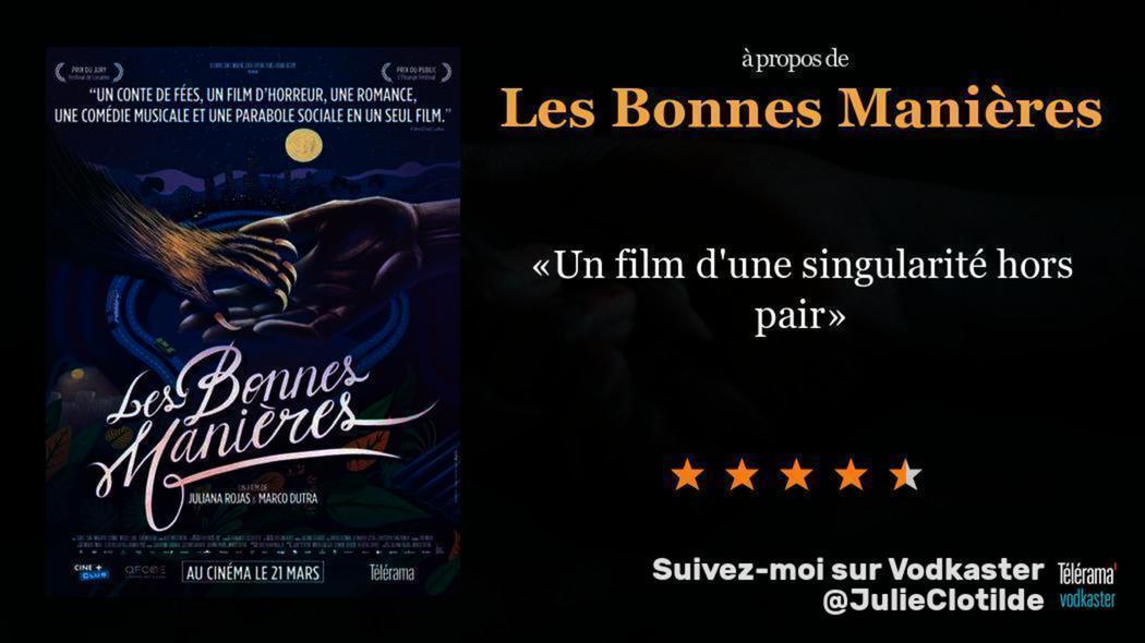 JulieClotilde's tweet photo. J'ai vu Les Bonnes Manières. Mon avis : https://t.co/yusaj0xZrL https://t.co/xKZkN9JW8f