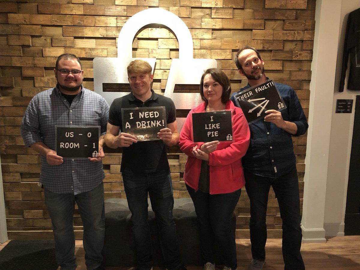 Well, we tried to break free from the Aliens at <a href="/HsvEscapeRooms/">HuntsvilleEscapeRoom</a> Hexadron room. Had a blast trying, though, and learning more about each other in the process. #awinafterall #teambuilding #escaperoom #HuntsvilleAL