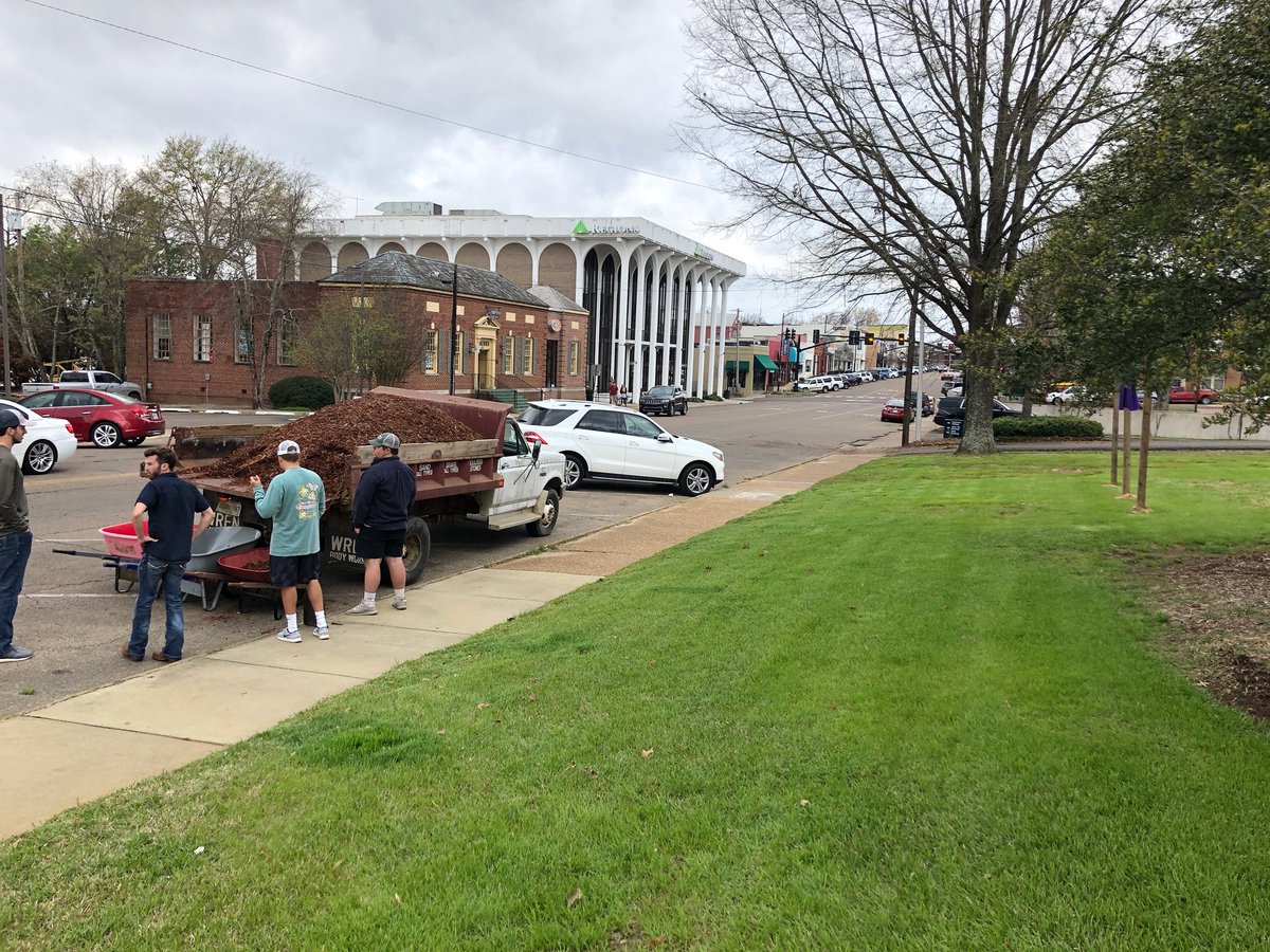 Just some of the guys helping out the Starkville Community! We love this town and we love serving it! #PikeItForward